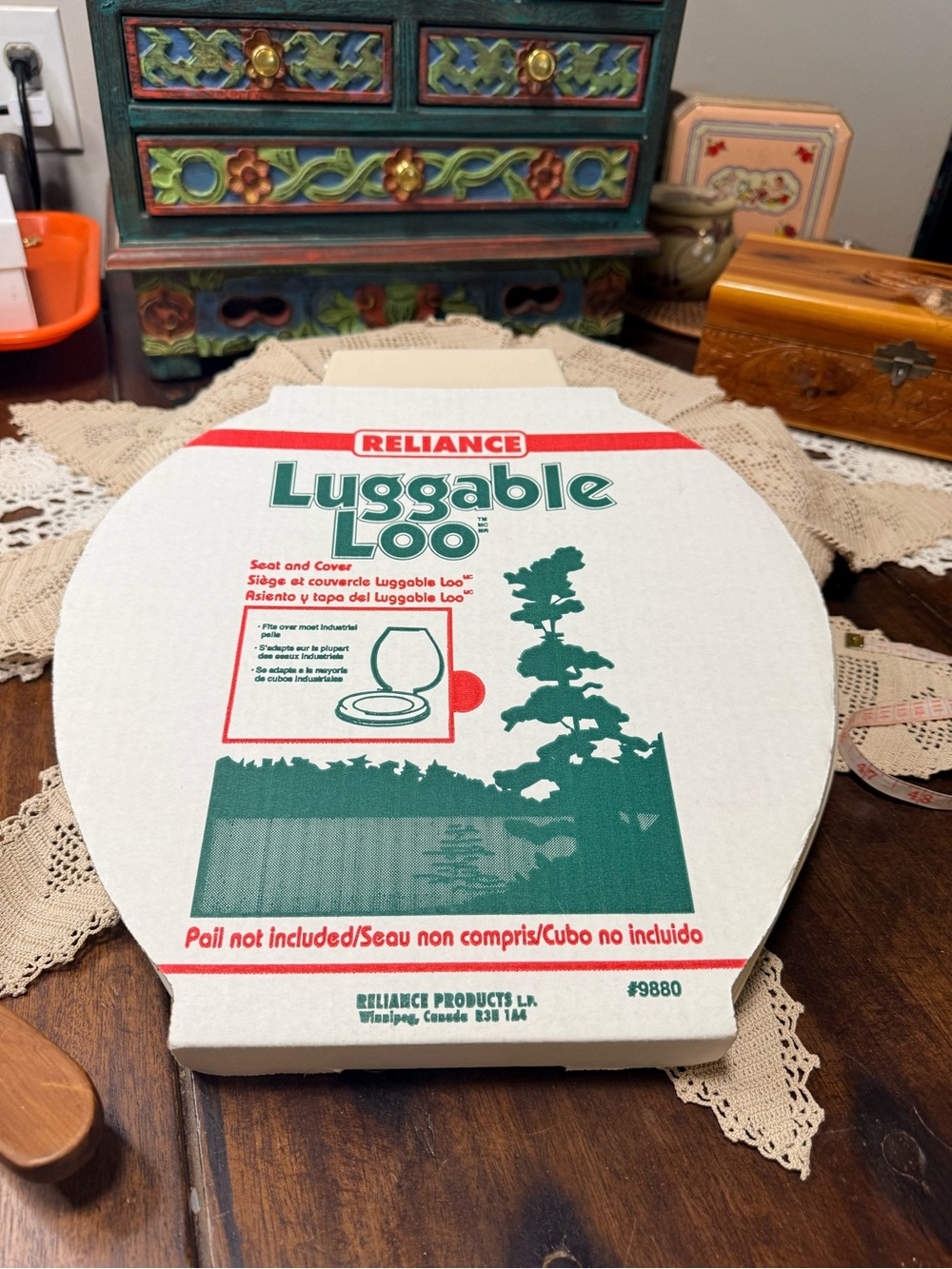 Vintage Reliance Luggable Loo Seat & Cover New Old Stock Made in Canada